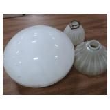 ANTIQUE MILK GLASS LIGHT SHADES