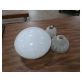 ANTIQUE MILK GLASS LIGHT SHADES