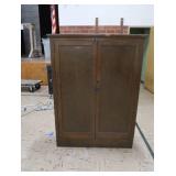 ANTIQUE  OAK SCHOOL HOUSE CUPBOARD