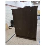 ANTIQUE  OAK SCHOOL HOUSE CUPBOARD