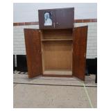 TALL WOODEN CUPBOARD