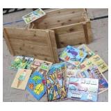 VINTAGE TOY CHEST FILLED