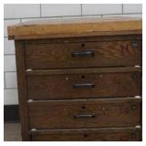 SOLID 5 DRAWER WORK STATION / DRESSER