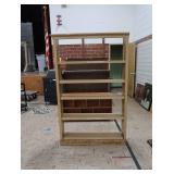 WOOD 5 CUBBY TALL SHELF