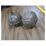2 ANTIQUE COPPER TANK FLOATS