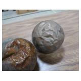 2 ANTIQUE COPPER TANK FLOATS