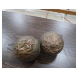 2 ANTIQUE COPPER TANK FLOATS