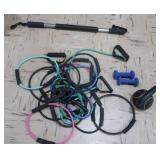 STRETCH EXCERSIZE WEIGHT BANDS/WORKOUT LOT