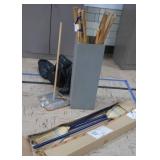 BRAND NEW IN BOX BROOMS & WOODEN STICKS
