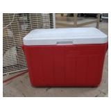 COLEMAN RED COOLER AND FLOOR FAN