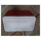 COLEMAN RED COOLER AND FLOOR FAN