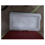 COLEMAN RED COOLER AND FLOOR FAN