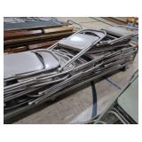 25+ METAL FOLDING CHAIRS ON ROLLING CART