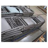 25+ METAL FOLDING CHAIRS ON MOVABLE ROLLY CART