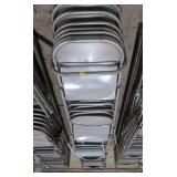 25+ METAL FOLDING CHAIRS ON ROLLY CART