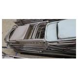25+ METAL FOLDING CHAIRS ON ROLLY CART