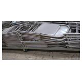 25+ FOLDING CHAIRS ON METAL ROLLY CART