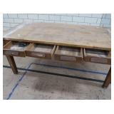 WOODEN SCHOOL LIBRARY TABLE