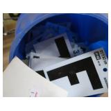 3 RACKS PLUS LOTS OF SELF REFLECTING LETTERS AND NUMBERS