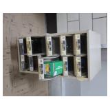 2) 6 DRAWER METAL CABINET