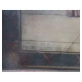 HISTORIC ANTIQUE  3~PANEL MURAL OVER 10 FEET LONG 'BLASHFIELD / SIMMONS / WALKER'