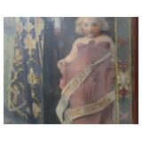 HISTORIC ANTIQUE  3~PANEL MURAL OVER 10 FEET LONG 'BLASHFIELD / SIMMONS / WALKER'