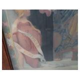 HISTORIC ANTIQUE  3~PANEL MURAL OVER 10 FEET LONG 'BLASHFIELD / SIMMONS / WALKER'