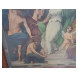 HISTORIC ANTIQUE  3~PANEL MURAL OVER 10 FEET LONG 'BLASHFIELD / SIMMONS / WALKER'
