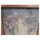 HISTORIC ANTIQUE  3~PANEL MURAL OVER 10 FEET LONG 'BLASHFIELD / SIMMONS / WALKER'