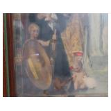 HISTORIC ANTIQUE  3~PANEL MURAL OVER 10 FEET LONG 'BLASHFIELD / SIMMONS / WALKER'