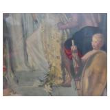 HISTORIC ANTIQUE  3~PANEL MURAL OVER 10 FEET LONG 'BLASHFIELD / SIMMONS / WALKER'