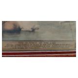 HISTORIC ANTIQUE  3~PANEL MURAL OVER 10 FEET LONG 'BLASHFIELD / SIMMONS / WALKER'
