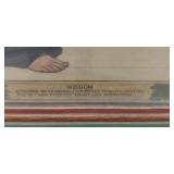 HISTORIC ANTIQUE  3~PANEL MURAL OVER 10 FEET LONG 'BLASHFIELD / SIMMONS / WALKER'