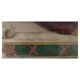 HISTORIC ANTIQUE  3~PANEL MURAL OVER 10 FEET LONG 'BLASHFIELD / SIMMONS / WALKER'
