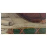 HISTORIC ANTIQUE  3~PANEL MURAL OVER 10 FEET LONG 'BLASHFIELD / SIMMONS / WALKER'