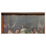 HISTORIC ANTIQUE  3~PANEL MURAL OVER 10 FEET LONG 'BLASHFIELD / SIMMONS / WALKER'