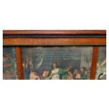 HISTORIC ANTIQUE  3~PANEL MURAL OVER 10 FEET LONG 'BLASHFIELD / SIMMONS / WALKER'