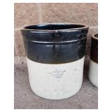 Robinson Ransbottom Blue Crown Stoneware Crocks (Lot of 2)