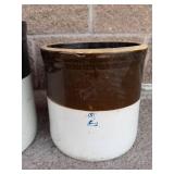 Robinson Ransbottom Blue Crown Stoneware Crocks (Lot of 2)