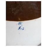 Robinson Ransbottom Blue Crown Stoneware Crocks (Lot of 2)