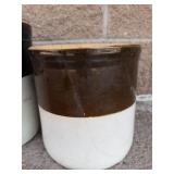 Robinson Ransbottom Blue Crown Stoneware Crocks (Lot of 2)