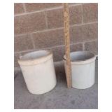 Vintage Robinson Ransbottom Stoneware Crocks (Lot of 2)