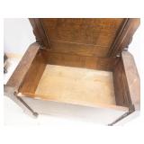 Wooden Armchair Storage Bench - Broken Arm