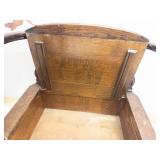Wooden Armchair Storage Bench - Broken Arm