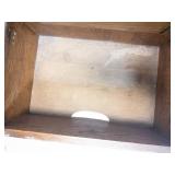Wooden Armchair Storage Bench - Broken Arm
