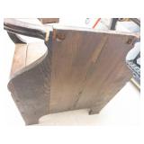 Wooden Armchair Storage Bench - Broken Arm