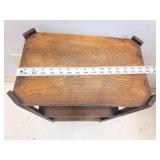 Wooden 3-Tier Shelf With Turned Side Supports