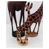 Carved Wood Giraffe Figurines (Lot of 3)