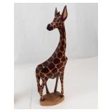 Carved Wood Giraffe Figurines (Lot of 3)