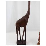 Carved Wood Giraffe Figurines (Lot of 3)